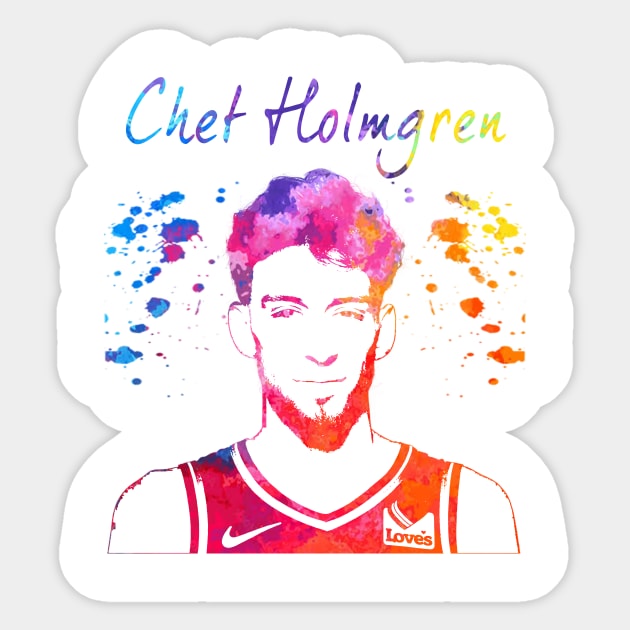 Chet Holmgren Sticker by Moreno Art